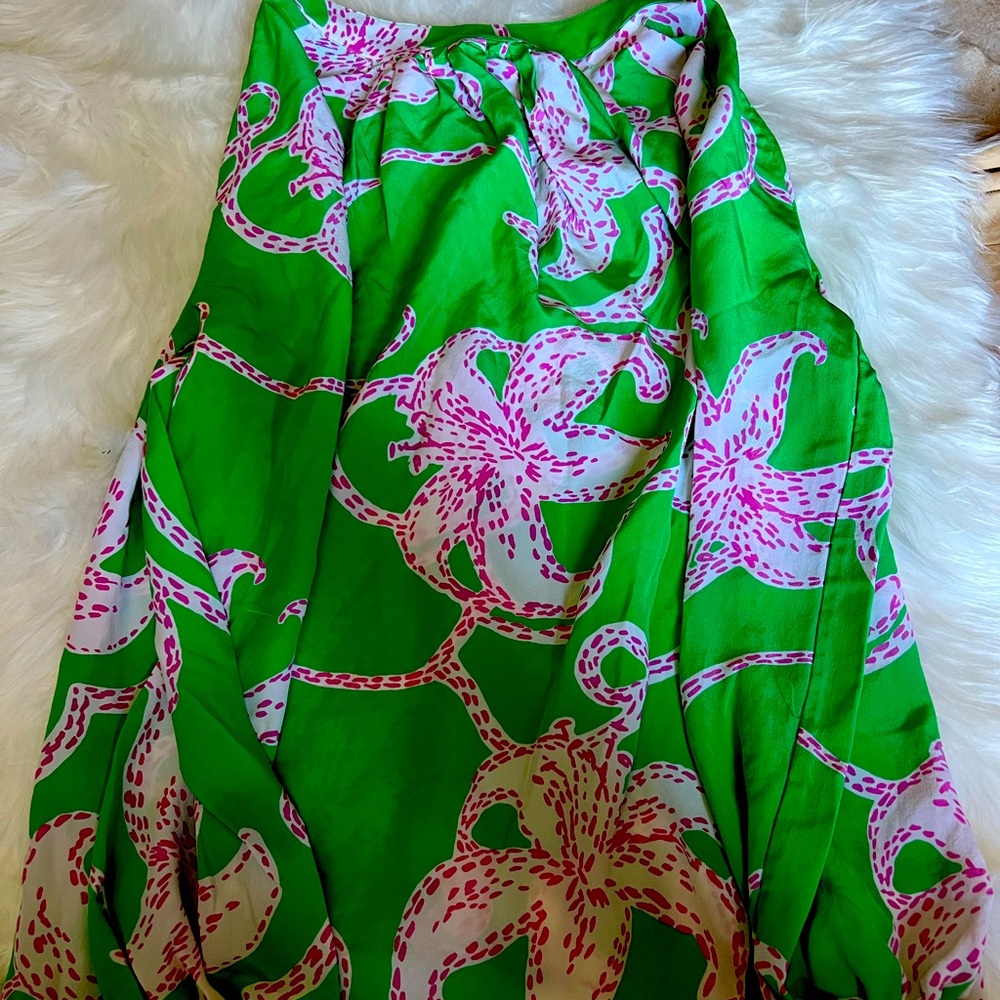 Lilly Pulitzer green flowered blouse XS